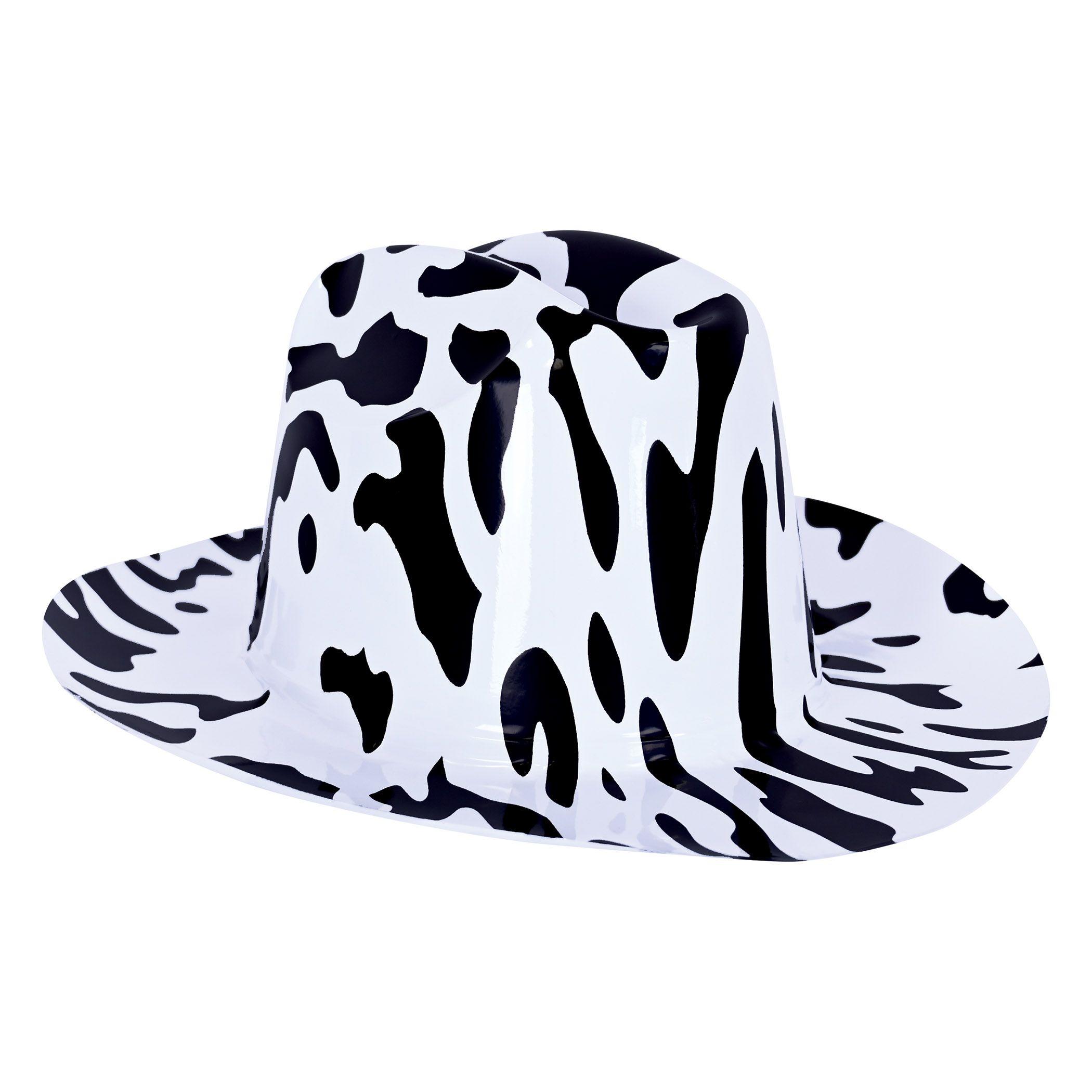 Plastic Cow Print Cowboy Hat image
