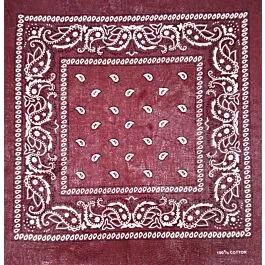 Brown Paisley Printed Cotton Bandanas image