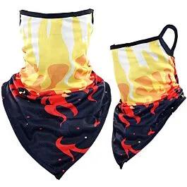 Neck Gaiters - Flames Print Triangle Face Shields image