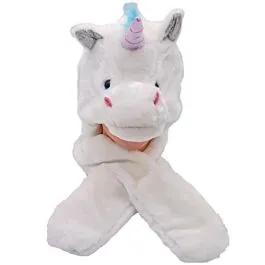 White Unicorn Hat with Paw Mittens image