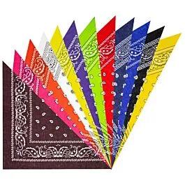 Multicolor Paisley Print Polyester Bandana Set image