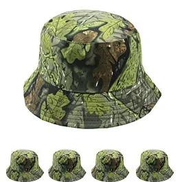 Dry Leaf Pattern Cotton Bucket Hat image