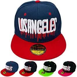 LOS ANGELES Snapback Hats with Embroidered Multicolor Design image
