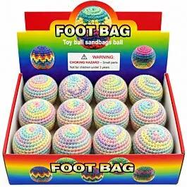 Bulk Pastel Crochet Footbags - Soft Swirl Juggling Balls image
