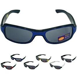 Wholesale Kids Two-Tone Rectangular Sport Sunglasses - Assorted Colors | UV400 Protection