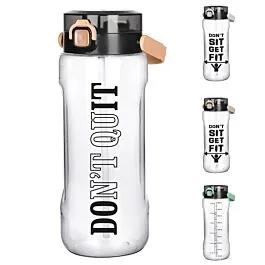 Clear Sports Water Bottles Bulk - Large 68 oz Motivational Design image