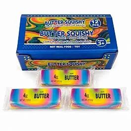 Dozen Wholesale Rainbow Butter Squishy Stress Toy image