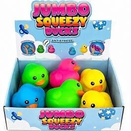 6 pcs Wholesale Squishy Squeeze Ducks XXL- Trendy Stress Relief Toys