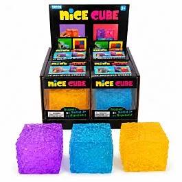 Dozen Wholesale Squishy Stress Cubes with Frozen Sensory Textured Design - Trendy Stress Relief Toys image