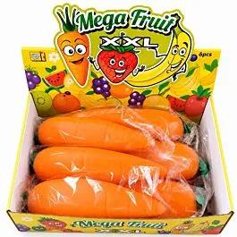 6 pcs Wholesale Stretchy Squishy Carrots XXL- Trendy Stress Relief Toys image