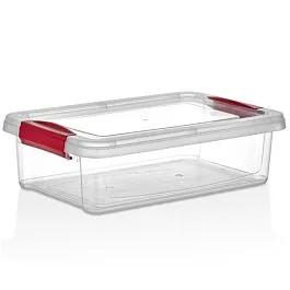 Clear Plastic Food Containers with Lids Wholesale - Rectangular Snap Lid 1.6 gal | 24 pcs image