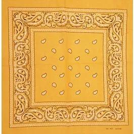Golden Paisley Printed Cotton Bandanas image