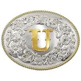 Golden Initial U Belt Buckles image