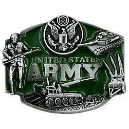 Green US Army Belt Buckle image
