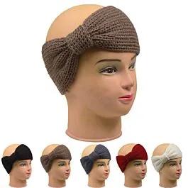 Bow Shape Woolen Winter Headbands for Women image