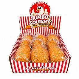6 pcs Wholesale Jumbo Fried Chicken Squishy Stress Toys - Slow-Rising Food Squishies, Display Box image