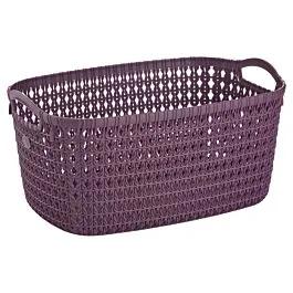 Bulk Plastic Storage Baskets - Purple Knit Organizer 2.6 Gal | 24 pcs image