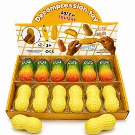 Dozen Wholesale Squishy Peanuts - Trendy Stress Relief Toys image