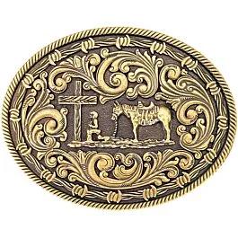 Praying Cowboy Cross Belt Buckle image