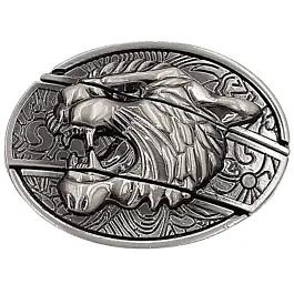Hidden Knife Belt Buckle with Roaring Tiger Design image