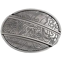 Unique Floral Engraved Plain Knife Belt Buckle image