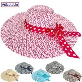Wide Brim Floppy Ribbon Bow Summer Beach Hat image