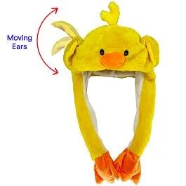Yellow Cute Chicken Hat with Moving Ears