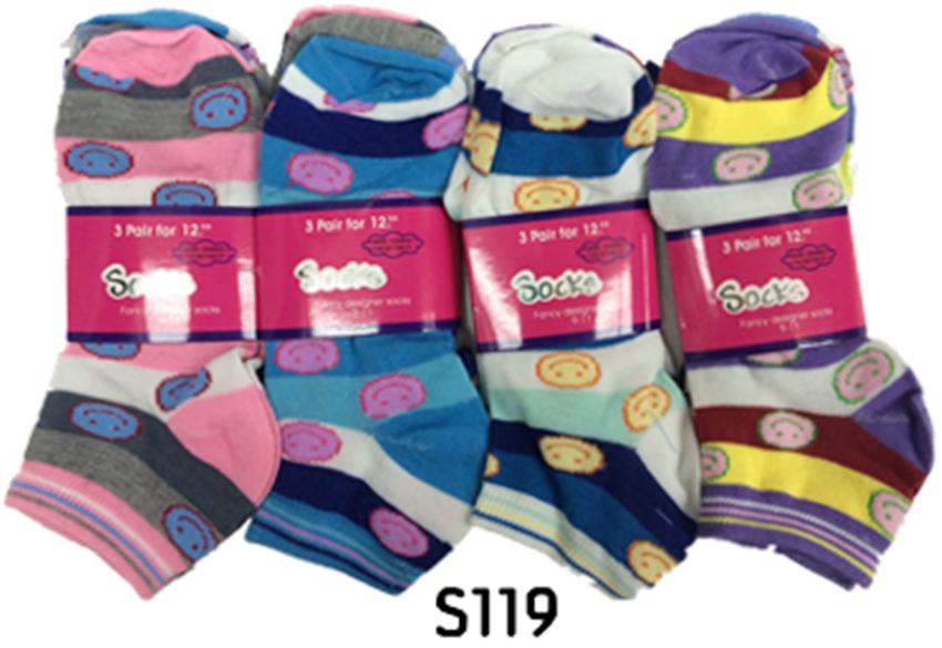 Wholesale Socks - Smiley Face Ankle Socks - 360 Pairs image