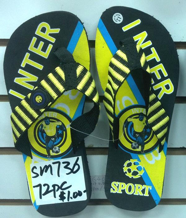 Wholesale Men’s Sandals - Soccer Flip Flops - 72 Pairs image