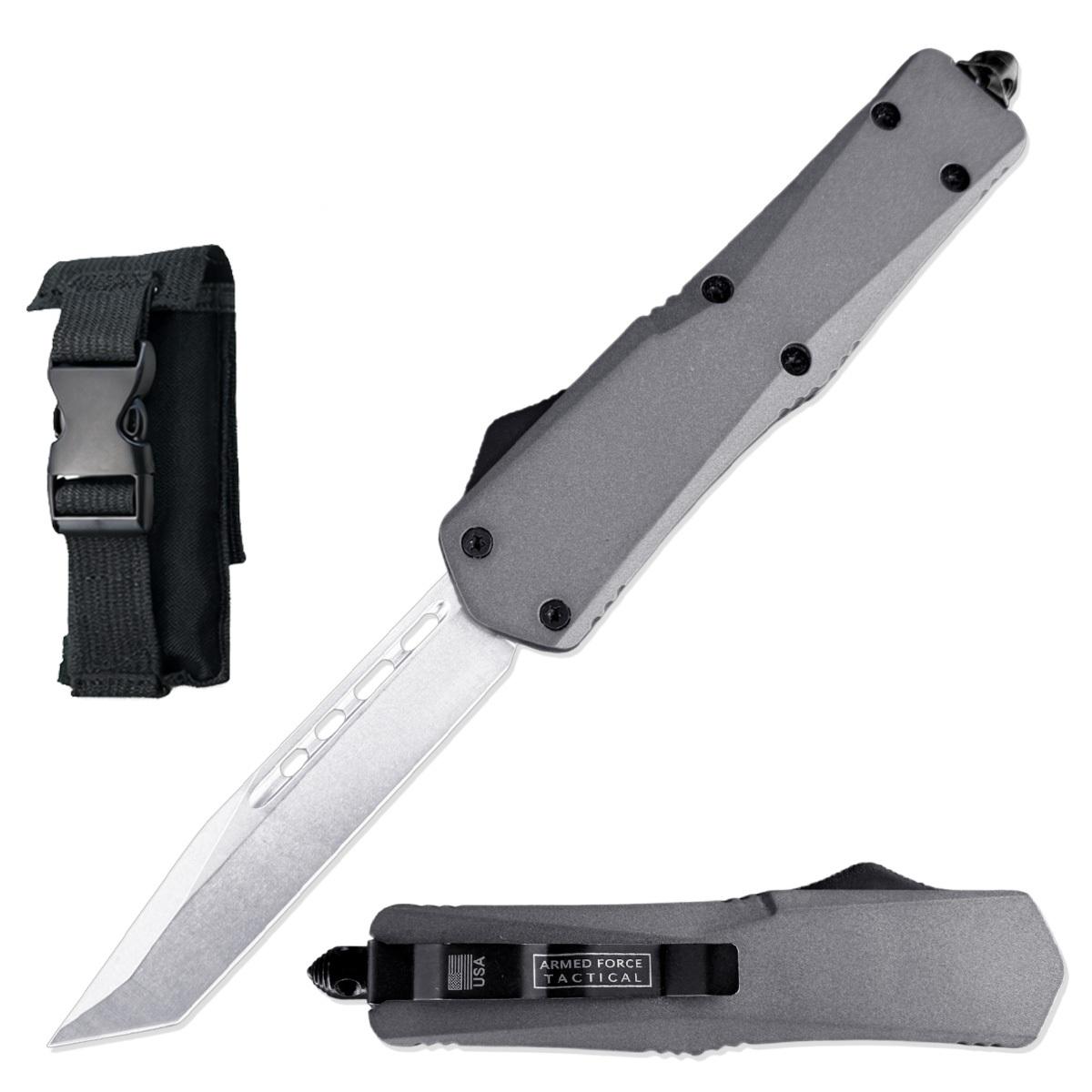 9.45" Grey Tactical Recon OTF Combat Tanto Blade Knife