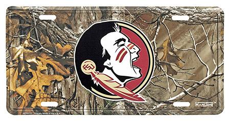 Florida State Seminoles Real Tree Camo License Plate