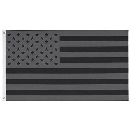 3' x 5' Modern Blackout Tactical American Patriot Flag - Black & Grey image
