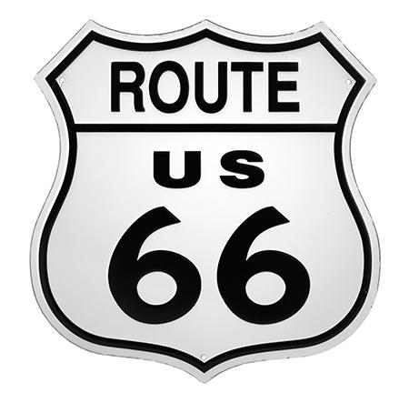 Route 66 Metal Highway Tin Sign image