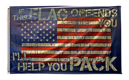 3' x 5' American Flag featuring If This Flag Offends You I'll Help... image