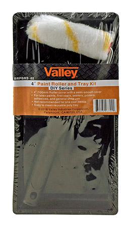 4" Semi-Smooth Paint Roller and Tray Kit - Valley Tools image