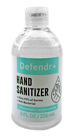 8 fl. Oz. Anti Bacterial Hand Sanitizer - Defendr+ image