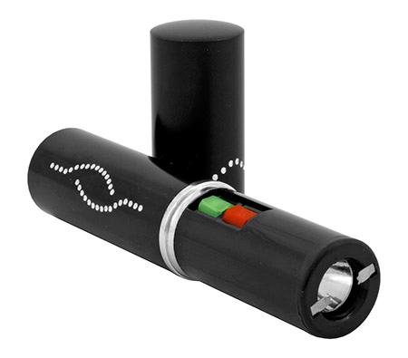 Lipstick Stun Gun with Flashlight - Black image