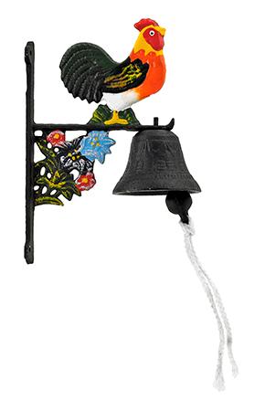 3" Cast Iron Rooster Farm House Door or Dinner Bell - Valley image