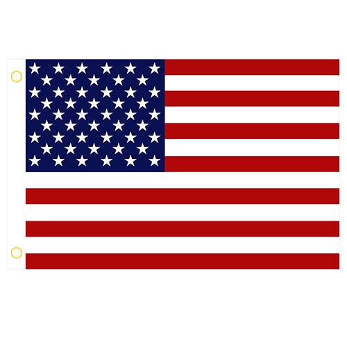 4 Pcs 3 x 5 Ft American US Flags Vivid Color and UV Fade Resistant Canvas Header Double Stitched with Brass Grommets for Indoor Outdoor image