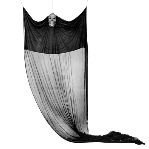 Halloween Hanging Ghost Prop Hanging Skeleton Flying Ghost Animated Skeleton Ghost Halloween Decoration Hanging Scary Creepy Ghost 3.3m/10.8ft Long fo image