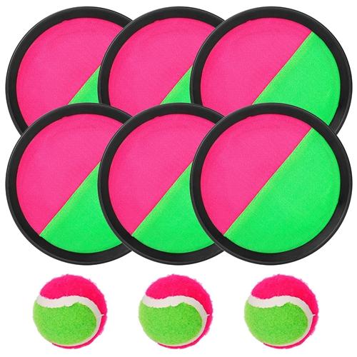 3Sets Toss and Catch Ball Throw Catch Ball Paddle Outdoor Ball Game Catch Game Beach Game image