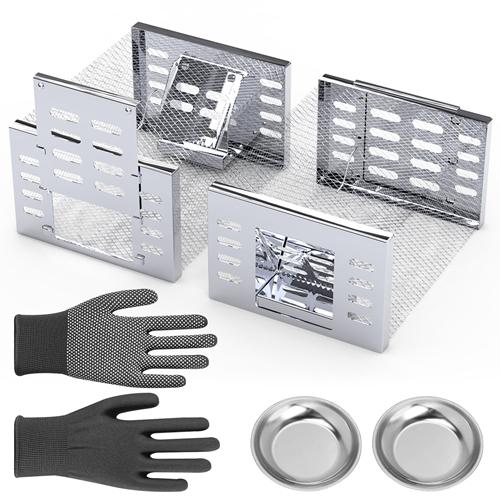 2Pcs Humane Rat Trap Catch and Release Live Mouse Cage Traps with Automatic Continuous Cycle Trapping for Chipmunk Rodent Mouse Small Animals image