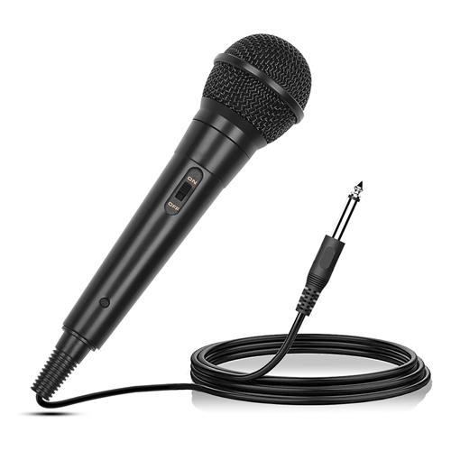 Handheld Wired Microphone Cardioid Dynamic Vocal Mic with On/Off Switch 13ft Cable 6.35 mm Jack for Speaker Karaoke Ampilifier Mixer Professional Stu image
