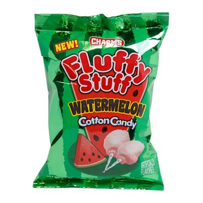 Fluffy Stuff Watermelon Cotton Candy 2.1 Oz Peg Bag In Counter Display