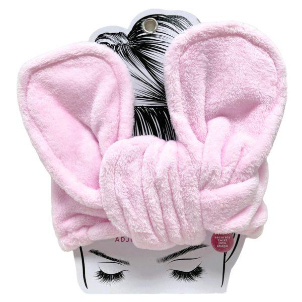 Blush Beauty Pink Lavender Adjustable Wrap Tie Spa Headband image
