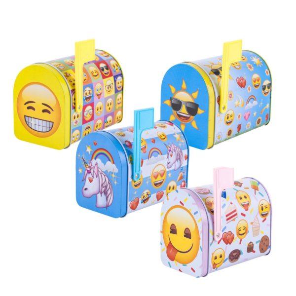 Emoji 5" X 3" X 3.75" Mailbox Tin In Assorted Styles image