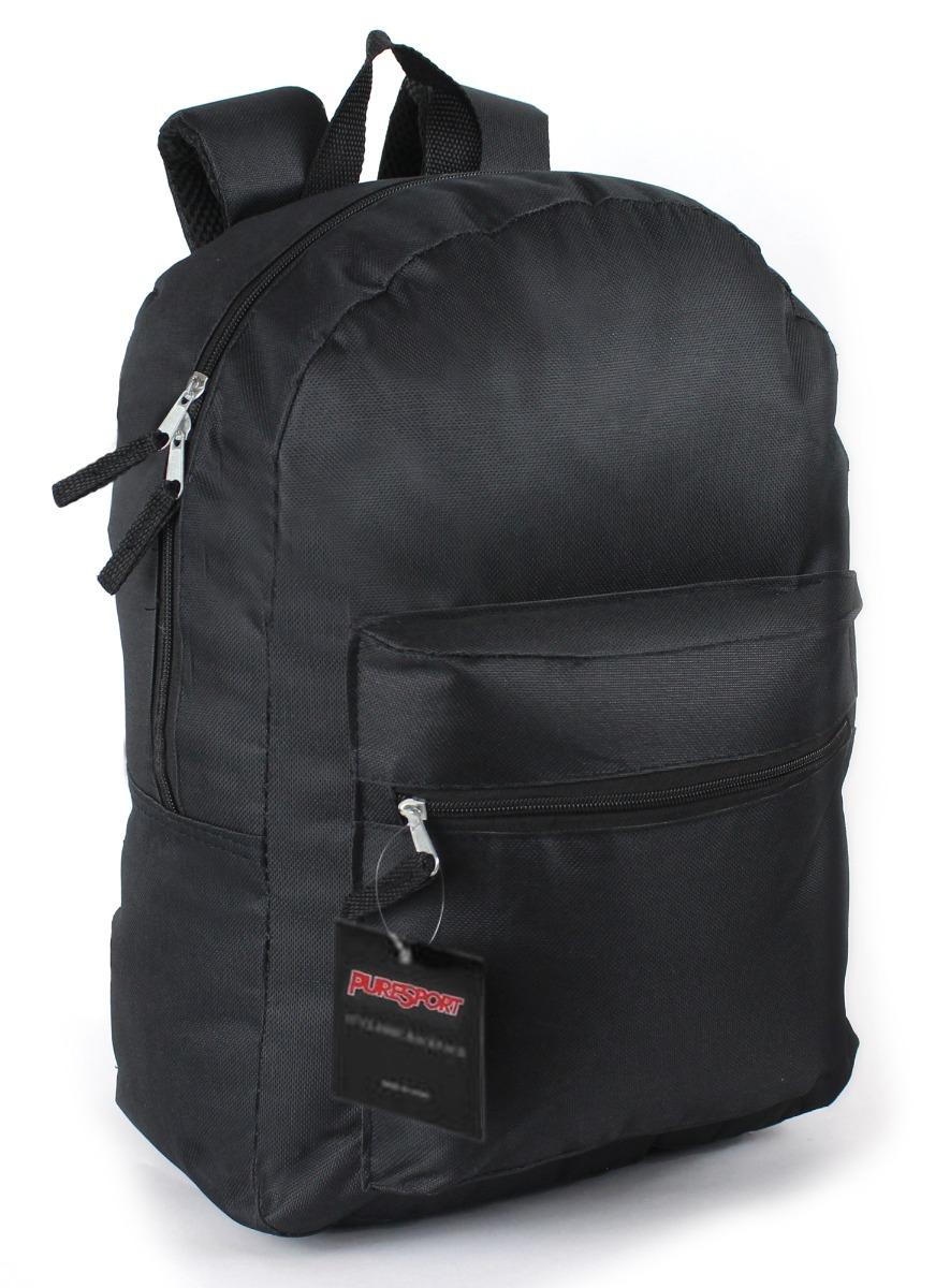 17" Classic Black Backpacks - Blank/No Label image