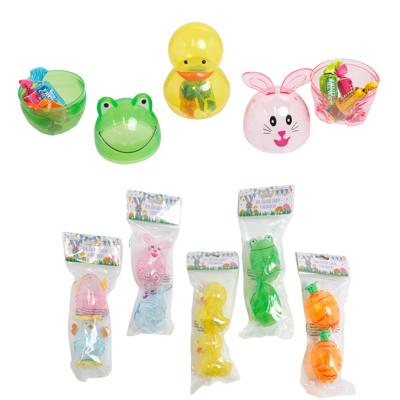 Easter Candy Container 2pk 3d Chick/frog/carrot/bunny/duck Easter Pbh/insert image