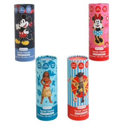 Facial Tissue Canister 50ct 2ply Disney Assorted Mickey, Minnie, Moana, Woody image