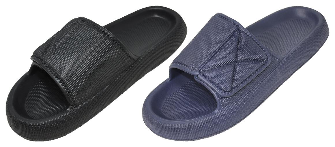 Men's Barbados Pillow Slide Sandals w/ Velcro Strap & Soft Footbed image